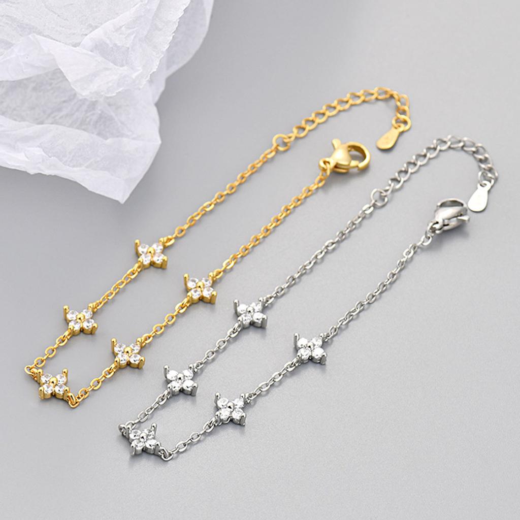 Copper Chain Bracelet, Versatile Four-leaf Clover Bracelet, Women's Niche Design, High-end, Cold Style, Light Luxury Bracele