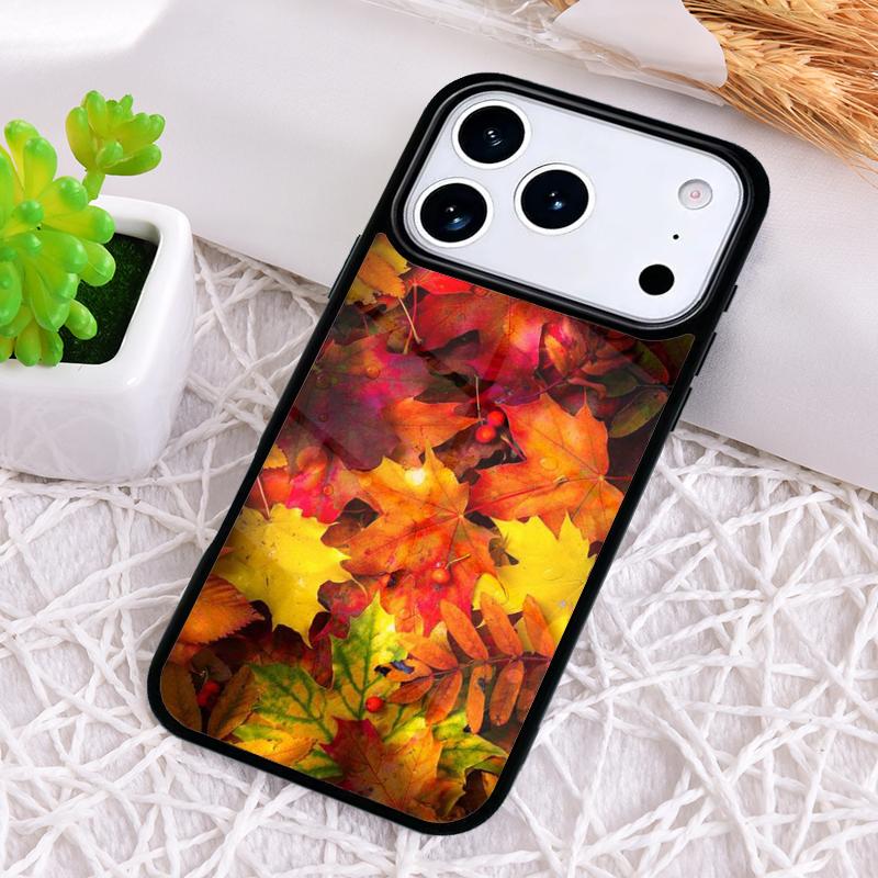 Autumn Spring Season Leaves Phone Case for iPhone 17 Air 16 15 11 12 14 13 Pro Max Shockproof Cover