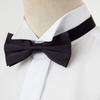 [Ojie] Bow Tie, 100% Silk, Solid Color, Formal, Wedding, Reception, Ceremonial Occasions, Party, Tuxedo, Black