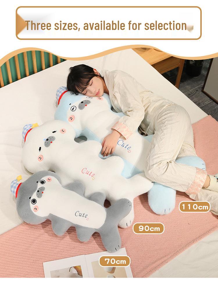 Seal Fishbone Plush Pillow - Cute Bedtime Companion for Boys & Girls