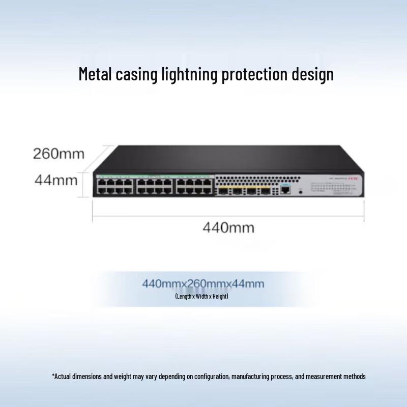 H3C S5024PV5-EI-HPWR 24-Port Gigabit POE+ Managed Switch