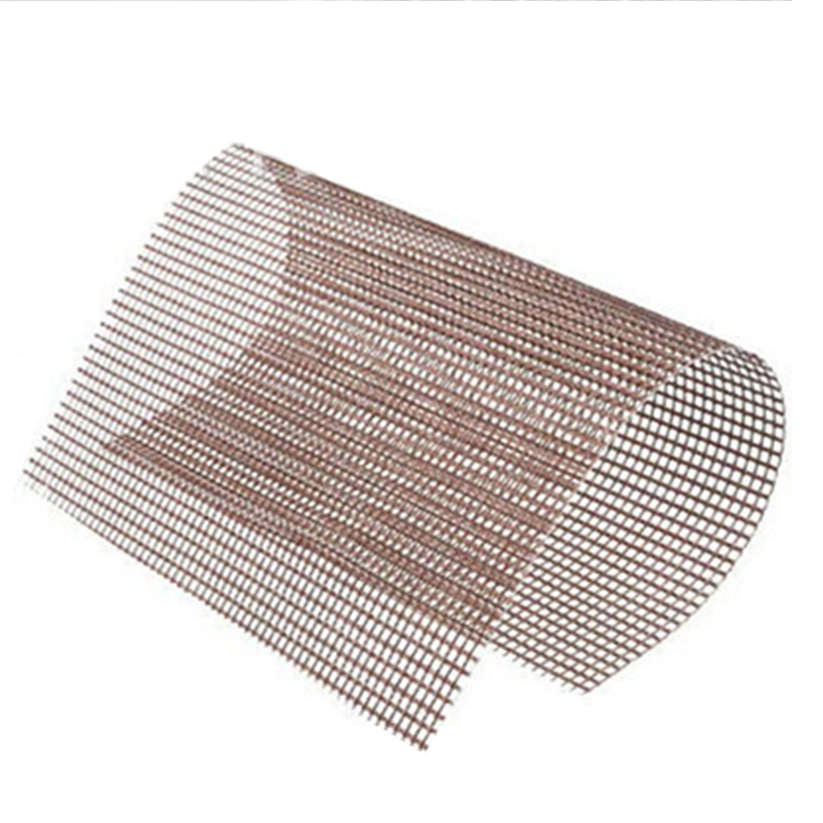 BBQ Grill Mesh Non-Stick Mat Reusable Sheet Heat Resistant Barbecue Net BBQ Grill durable Non-Stick Mesh Heat Resistant коричневый