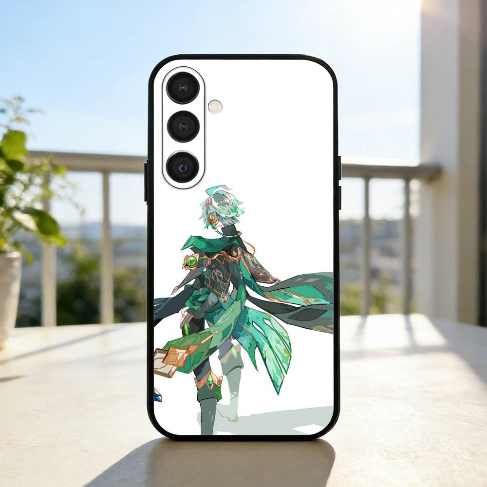 G-Genshin A-Alhaitham Phone Case For Samsung A73,72,71,53,52,51,22,91,80, Soft Black Cover