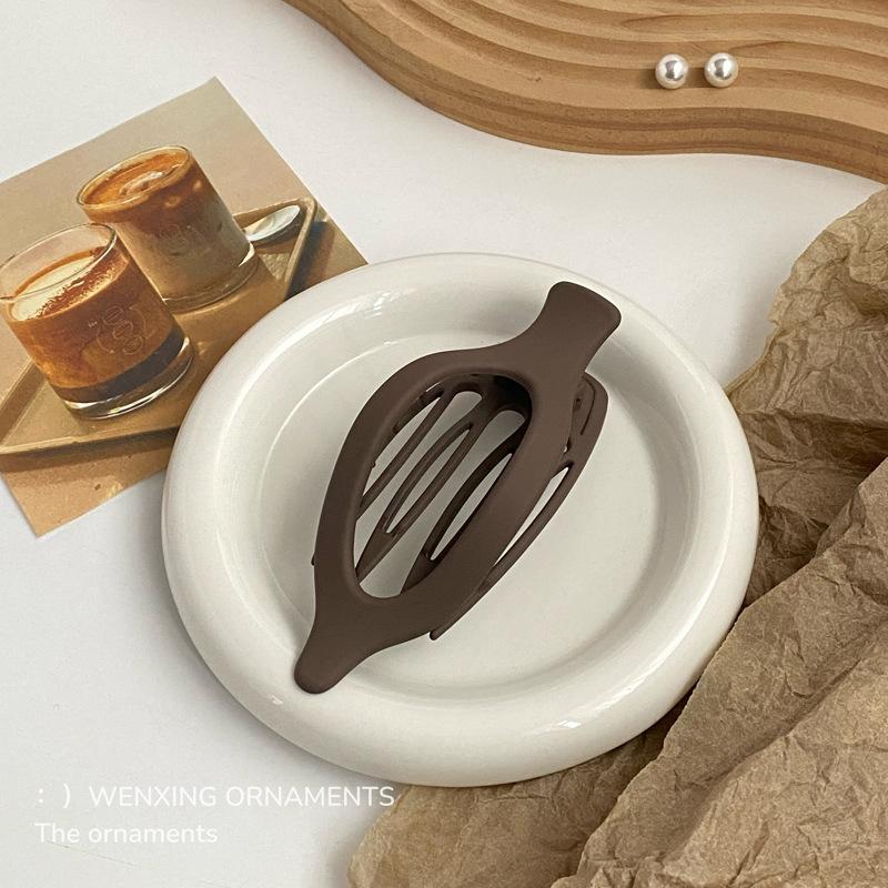 Fashion Large Size Plastic Matte Hair Claw Clips for Women Thick Hair calw Neutral Color Autumn Winter Duckbill Clip Accessories