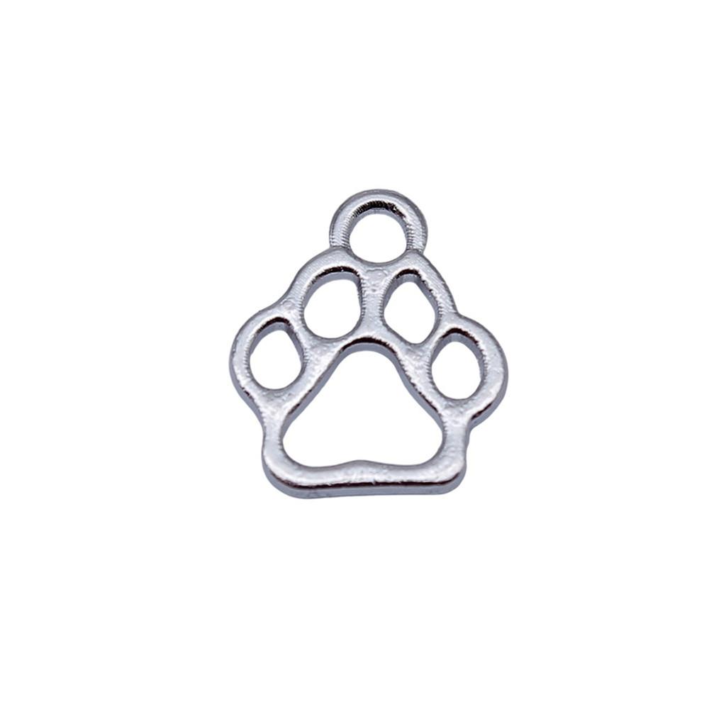 Alloy Dog Paws Charms Bear Paws Pendants For Jewelry Making Dog Themed Accessories