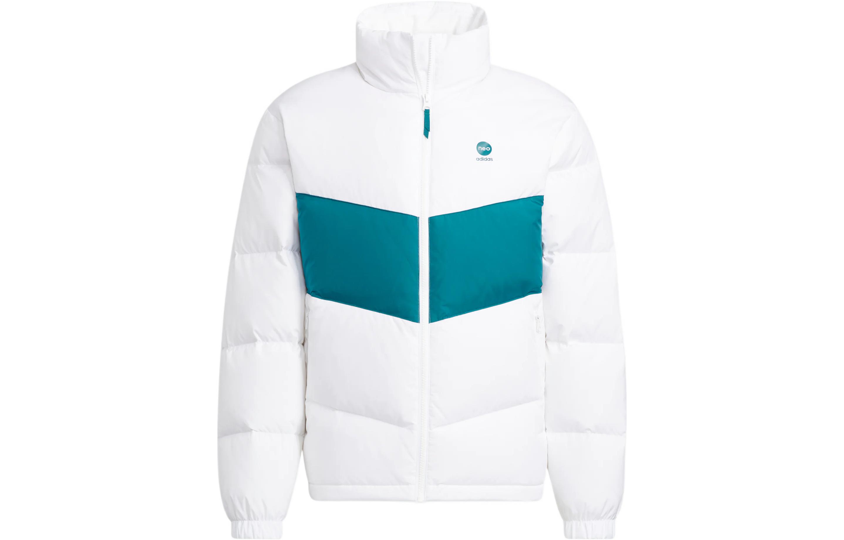 Adidas Neo Down Jackets Unisex White Stand Collar Moderate Other HM6174 L
