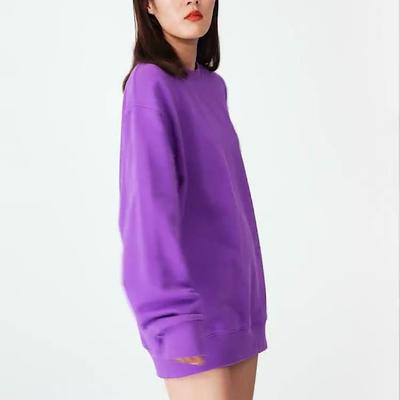 MLB Old Flower Sweatshirts Unisex Purple Crew Neck Moderate Regular 3AMTM0114-50LDD