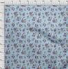 oneOone Cotton Flex Violet Fabric Leaves & Flower Floral Diy Clothing Quilting Fabric Print Fabric By Yard 40 Inch