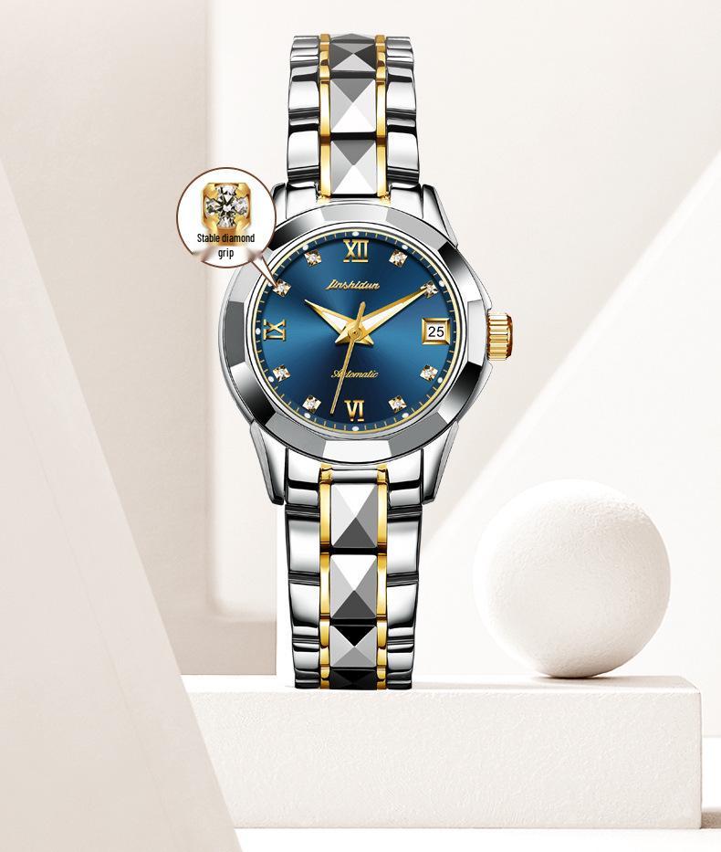 2025 Jinshidun Women's Waterproof Tungsten Steel Mechanical Watch