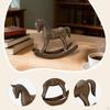 Figurilla Decorativa de Caballo Mecedora de Madera, Escultura de Animal para Colocar en un Escritorio o en la Sala de Estar.