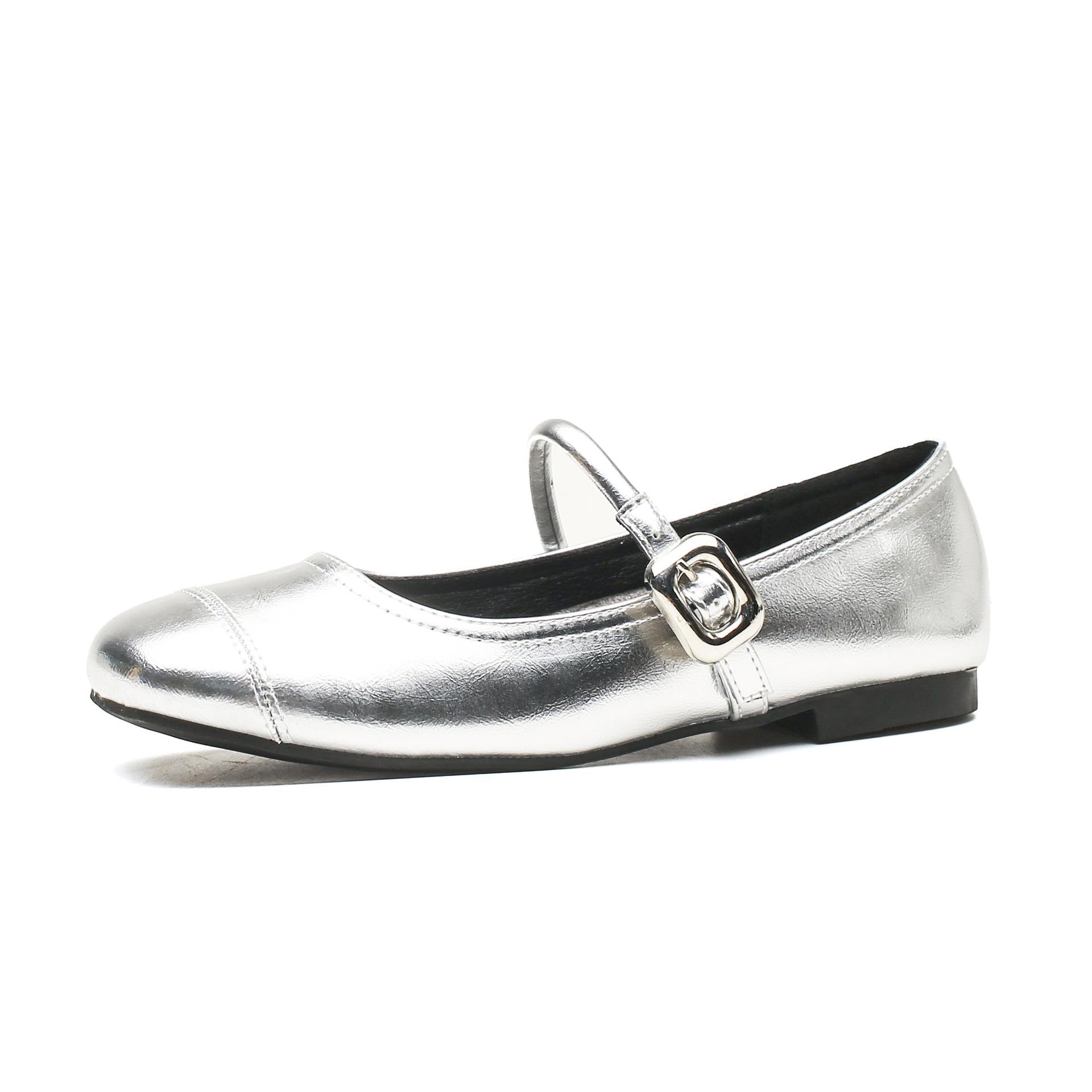 

Туфли женские из натуральной кожи в маленьком ароматном стиле Мэри Чжэн, легкие туфли-бобы с мягким верхом на плоской подошве, маленькие кожаные туфли с легким вырезом и круглым носком 35