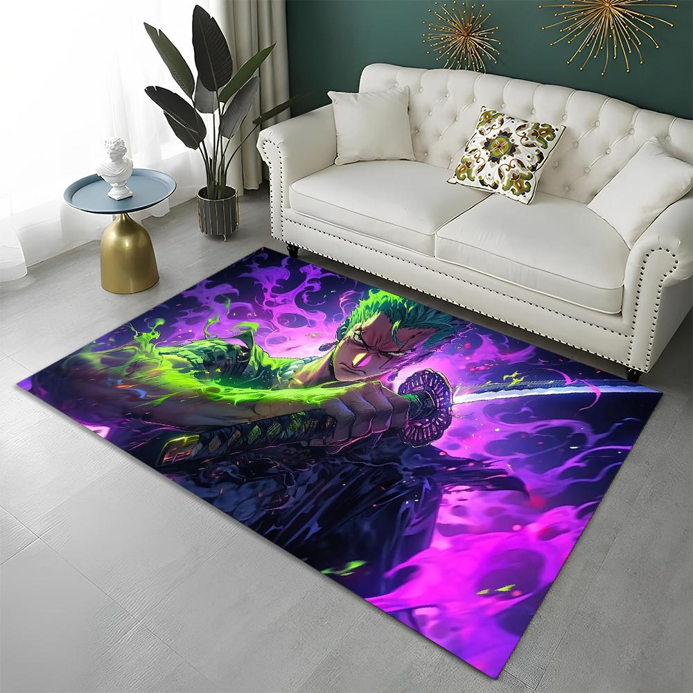 3D One P-Piece Cartoon Anime Carpet Rug for Playroom Bedroom Living Room Sofa Home Decor,kids Game Area Rug Non-slip Floor Mat