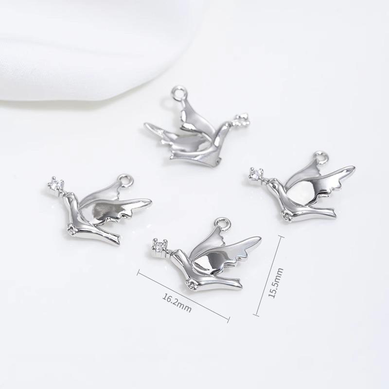 A White Peace Dove-Shaped Metal Brooch—Simple Unique And Cute A White Dove Accessory Badge
