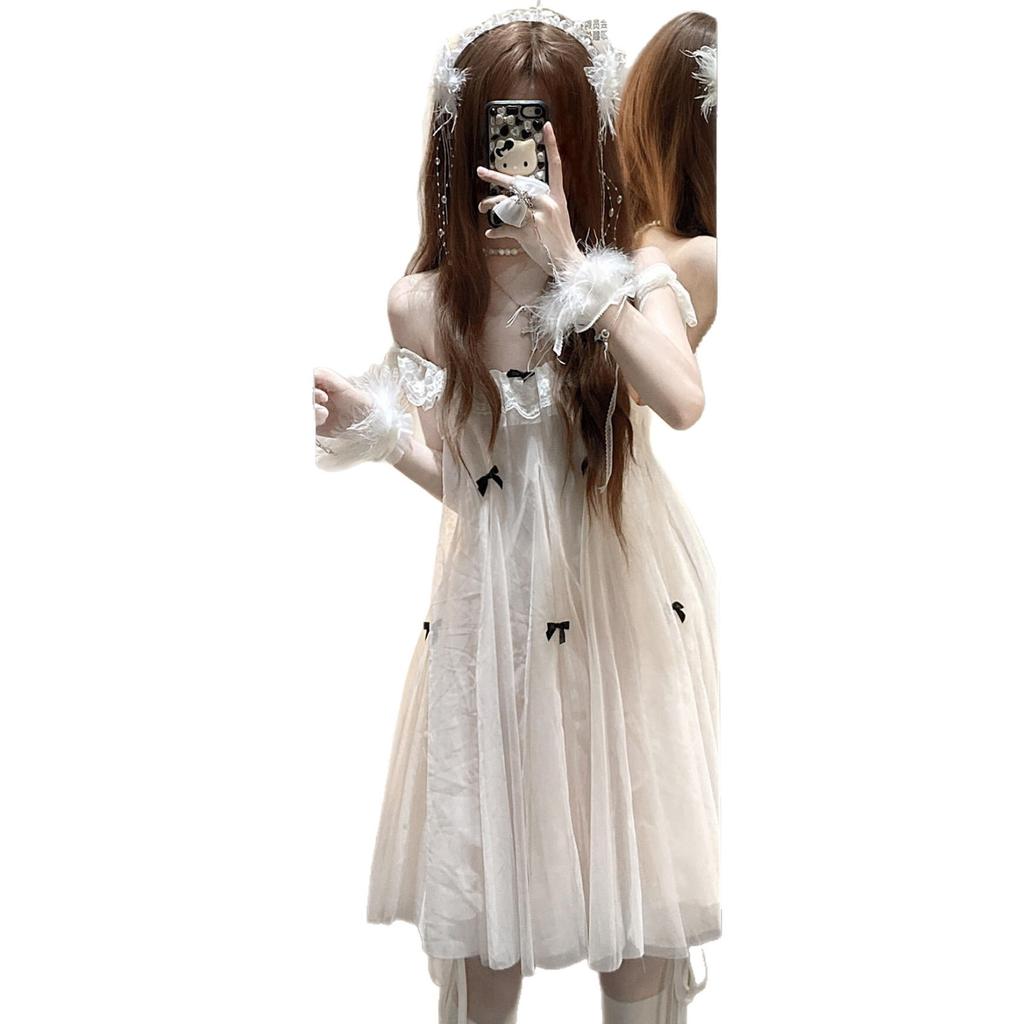 Huge good-looking fairy tulle princess doll dress small French beautiful sleeveless women's dress