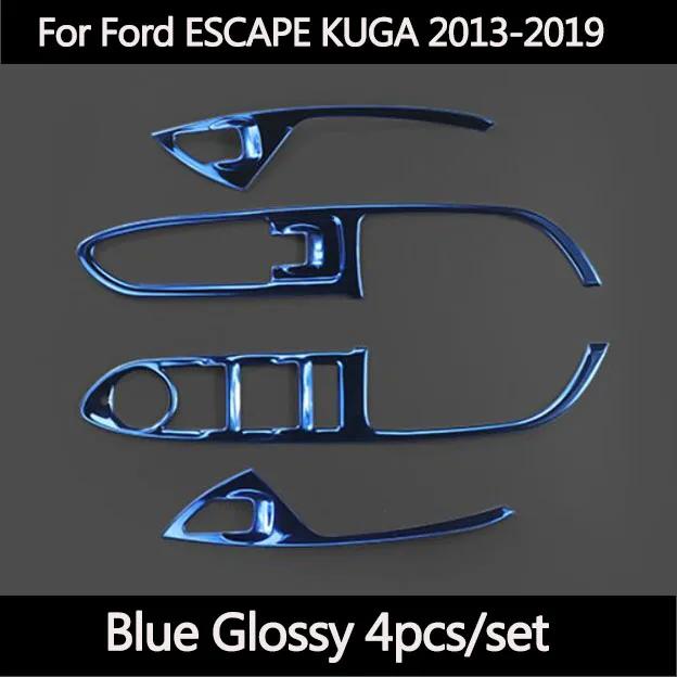 For Ford ESCAPE KUGA 2013- C-MAX Car Accessories Interior Door Armrest Handle Air Vent Steering Wheel Decorative Sticker