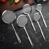 Stainless Steel Fine Mesh Skimmer with Long Handle Heavy-Duty Strainer Spoon for Frying Tea Juice Rust-Proof Essential Kitchen Tool for Filtering