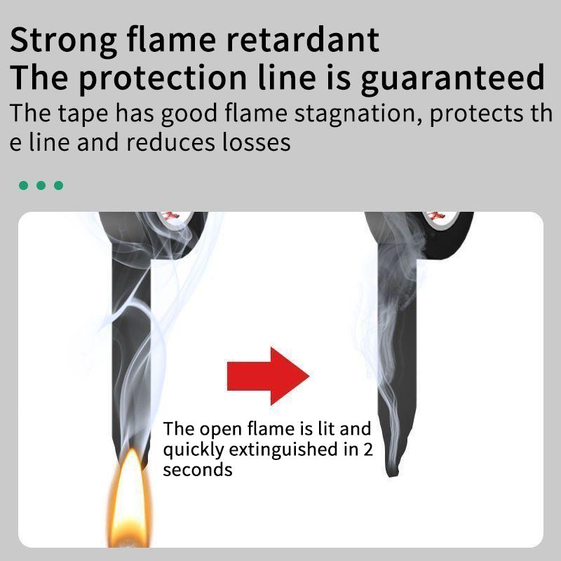 Premium Electrical Tape, Black Insulation Tape, Waterproof, Flame Retardant, High-Temperature Resistant for Indoor/Outdoor Use