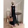 Daily commute casual temperament pendant dress large size fat mm thin straight halter skirt vest skirt long skirt