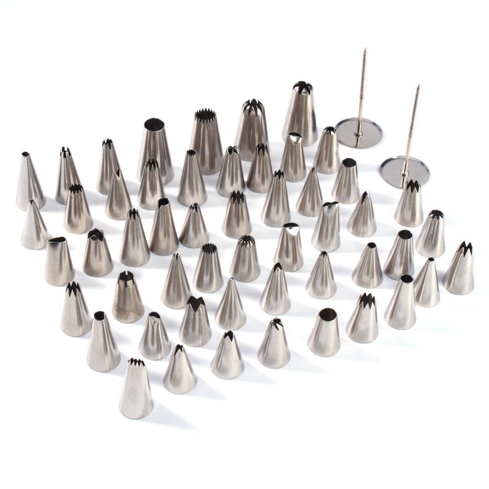 52pcs Numbered Tips Piping Nozzles Set Pattern Chart Included Icing Tips Set  Cake Decoration