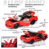 1/32 Alloy Die Cast Honda Acura NSX NA1 Sports Car Model Simulation Sound and Light Belt Base Collection Ornament Gift