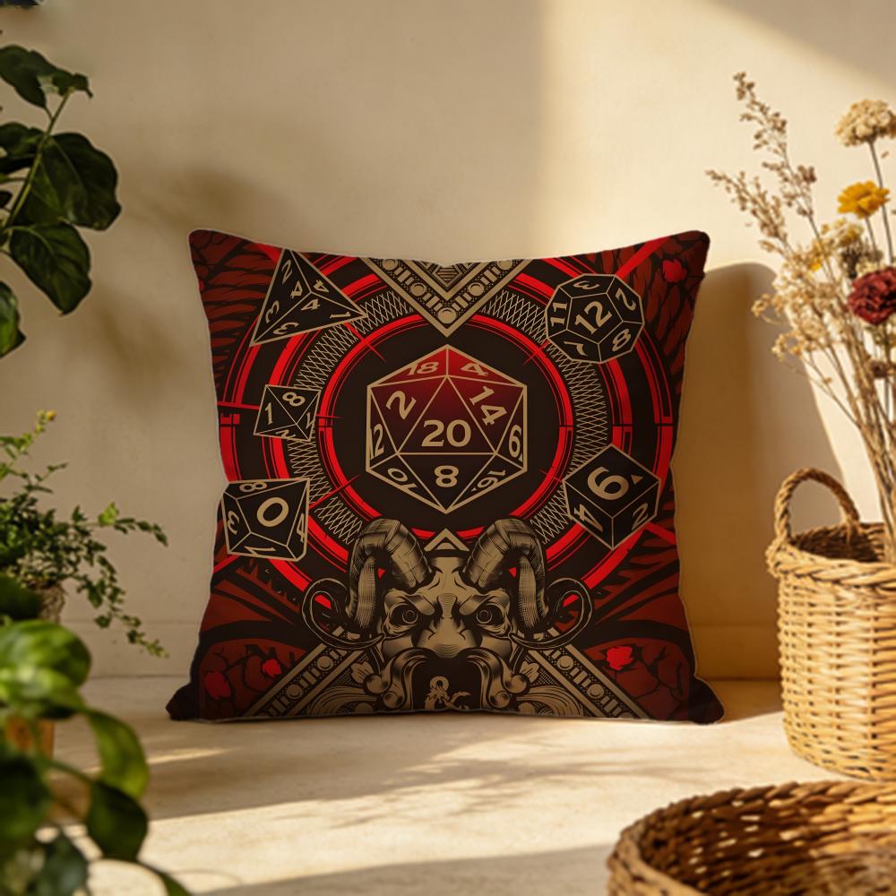 Popular DDungeons  Dragonsied Cushion Cover Versatile DoubleSided Pillow Case Fit for Sofa Bed Car  Daily Decor