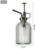 Creative Hand-Press Glass Watering Spray Bottle with Vertical Stripe Design