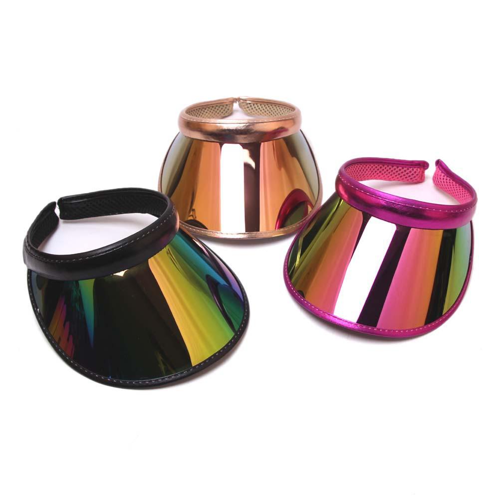 2023 Unisex Candy Color PVC Sun Visor Hat - Spring/Summer UV Protection