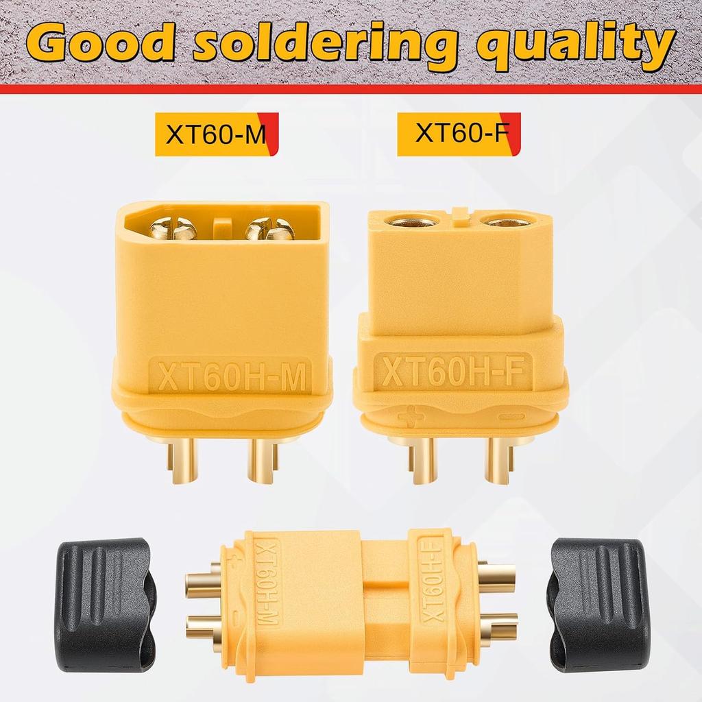 1-40PCS XT60 Battery Connector Male & Female Bullet Connector Plugs with Sheath Housing for RC Battery Motor FPV XT-60 Adapter