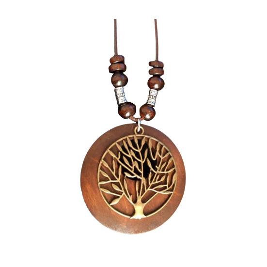 

Женская цепочка для свитера, однослойные деревянные бусины, декоративная роза, кулон, ретро-стиль, этническая одежда, украшения для свиданий, выпускного вечера, украшения для одежды, ожерелье B