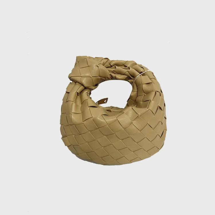 Mini ručně tkané taštičky na knedlíky - Elegantní ruční taštičky s uzlem croissant pro ženy