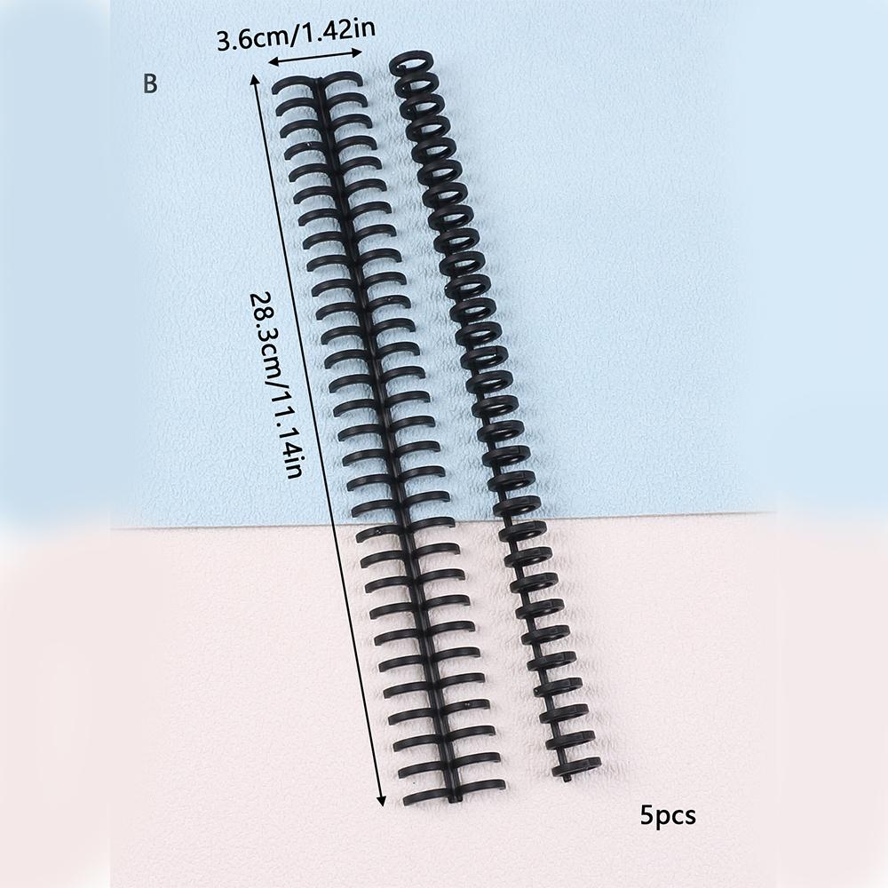 5/10Pcs Loose Leaf Binder Rings Binding Spines 30-Hole Plastic Comb Binding Spines for Teacher Student Business Notebook File