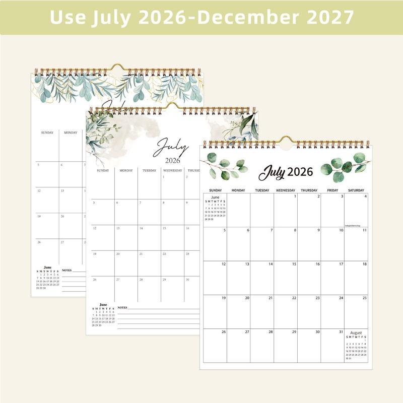 Creative 18 Months Planning Wall Calendar For Office Home Indoor Decoration