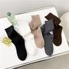 Thick Needle Calf Socks, Trendy Knee-Length Socks, Solid Color Socks, Cotton Autumn Versatile Stockings