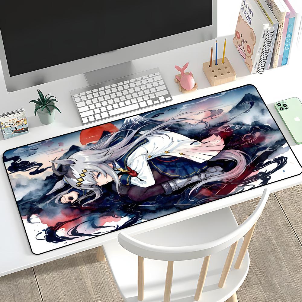 Umamusume Огури Кэп Коврик для мыши Резиновый коврик Ноутбук XXL Коврик для мыши Ноутбук Геймер Стол Компьютерные Игровые Аксессуары 600x300x2mm