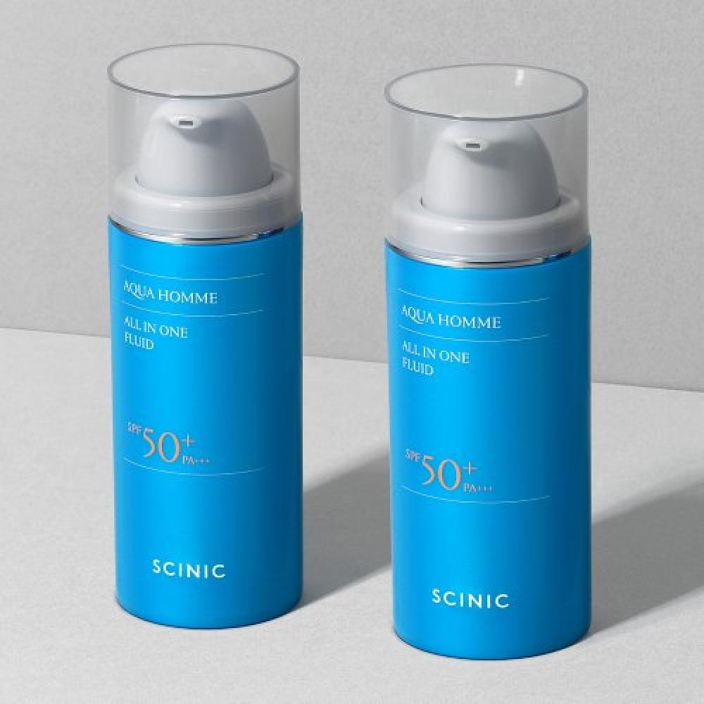 ScInic Aqua Homme All In One Sun Fluid Spf50+ Pa+++ 2pcs ((C02T0000008426))