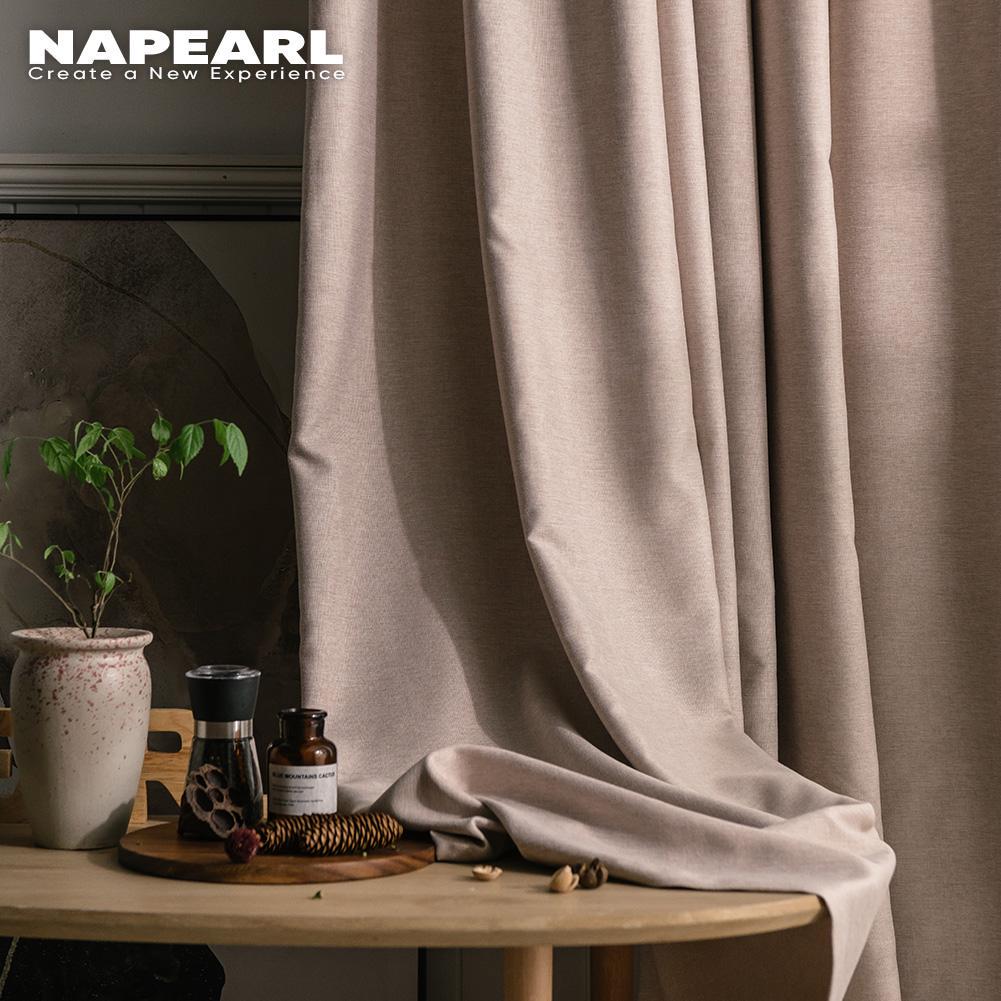 1 Stück NAPEARL Präzisions-Verdunkelungsvorhang 70% Verdunkelung Unifarbener Fensterbehang für Wohnzimmer Schlafzimmer Heimdekoration