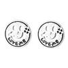 Smiley Face Earrings Thai Silver Female Retro Old Smile Expression Simple Fashion Personalized Earrings