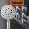 Bathroom Brushed Water-saving Hand Shower Head Stainless Steel 5 Function Hand-held Shower Head Bathroom Shower Accessories