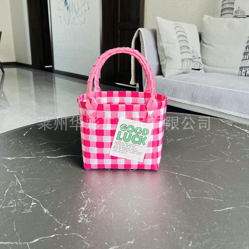 Basket Children's Basket Photo Beach Bag Color Woven Basket Women's Handbag Small Bag