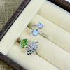 Sweet Grape Personality Bat Cute Kitten Open Ring Niche Premium Sense Stacked Ring