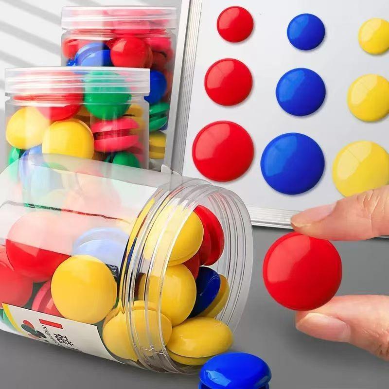 Transparent Magnetic Pushpins – 20/30/40mm Round Whiteboard Magnets for Office & Teaching, Strong Magnetic Force