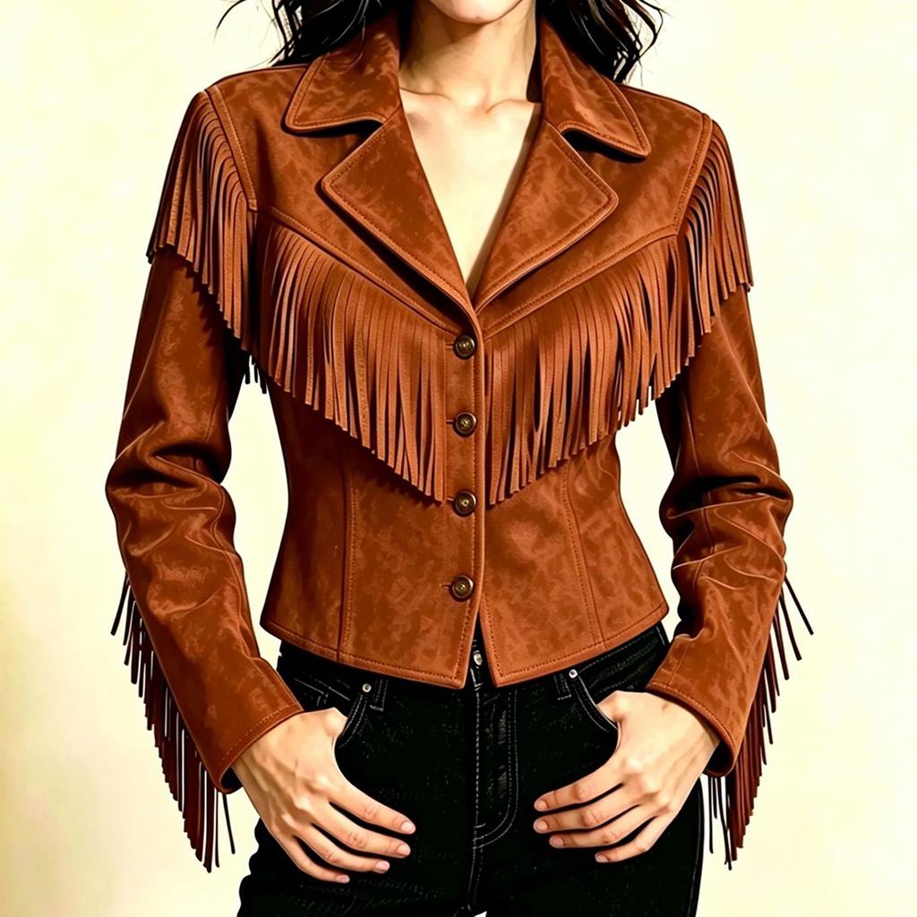 Women's Color Lapel Long Sleeve Button Down Loose Fit Jacket