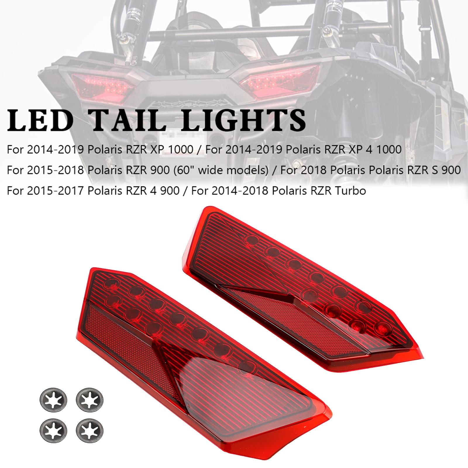 

2412341 2412342 LED Tail Lights For Polaris RZR Turbo 1000 XP 900 S 2014-2019 Red