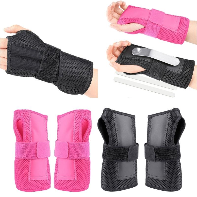 Ergonomic Left and Right Hand Wrist Splint Wrist Brace Adjustable Strap Systems Comfort Padding for Daily Activities