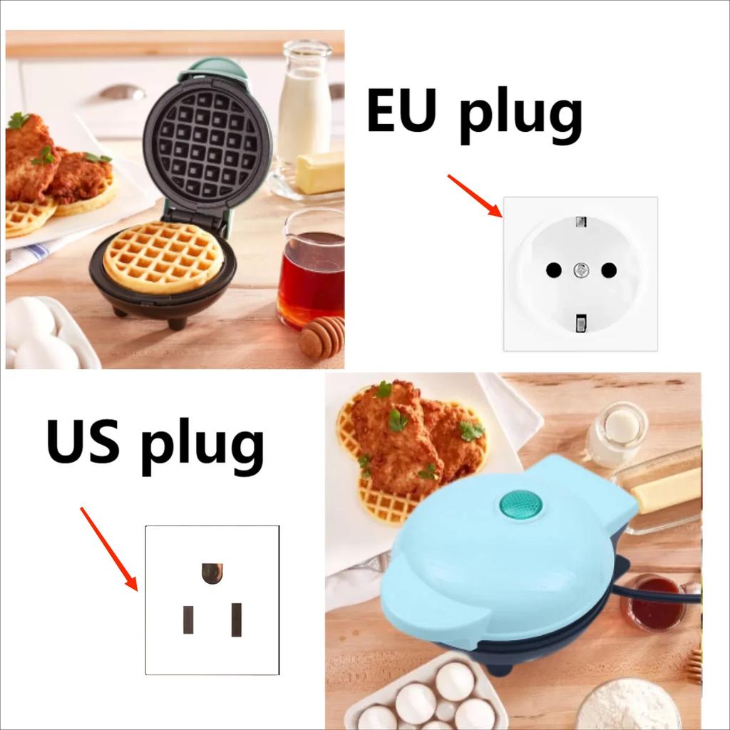 Sandwichkuchen Backform, Haushalt Frühstück Elektrische Backpfanne, Vollautomatische Multifunktionale Mini Waffel Keks Maschine