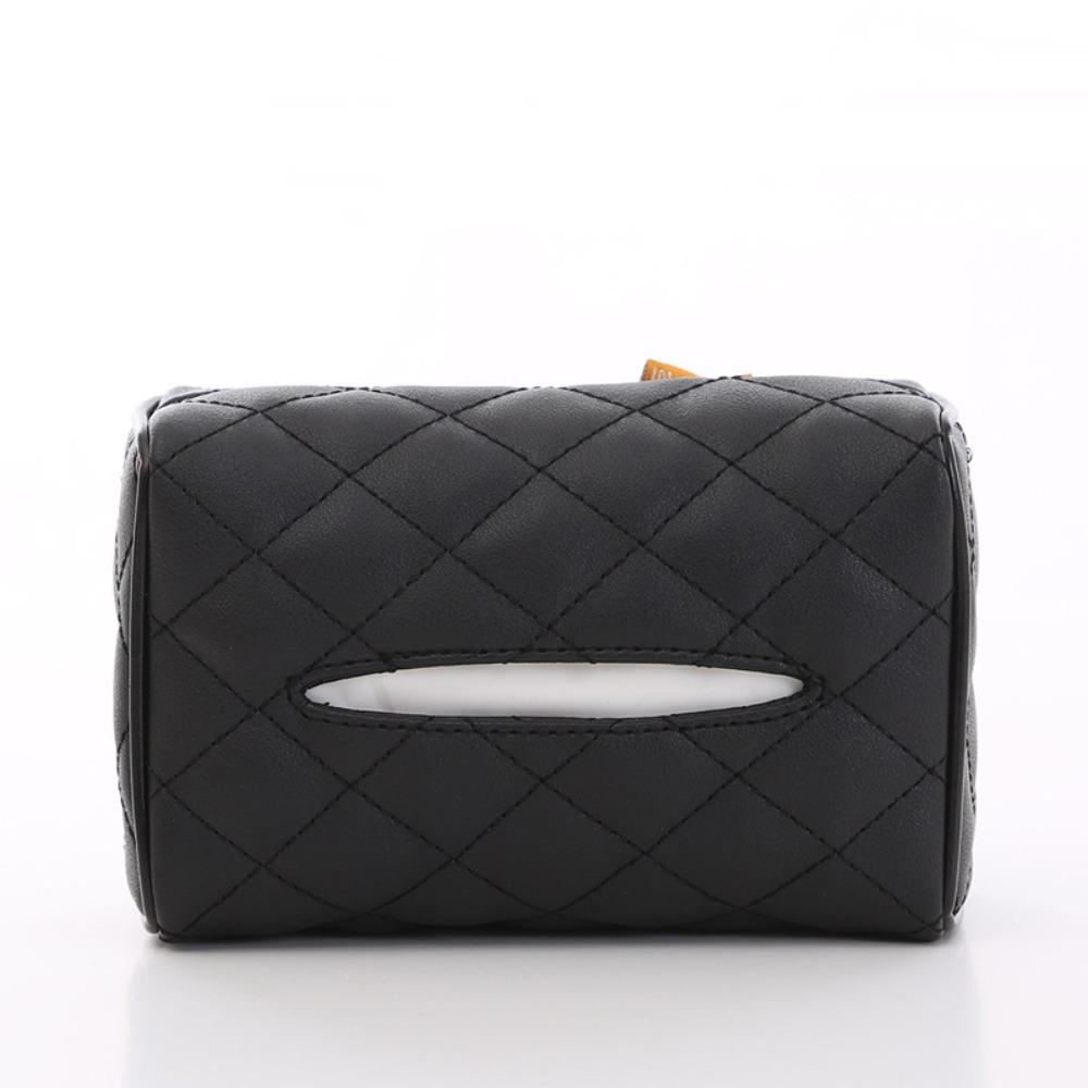 

1 Pcs Leather Car Tissue Holder Multiple Use Tissue Holder New Tissue Box Car Black-1 Pcs чёрный