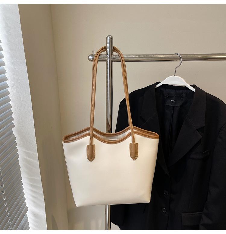 

Сумка большой вместимости женская новая простая на плечо через плечо сумка-мессенджер высококлассная сумка-тоут для通勤 для студенток