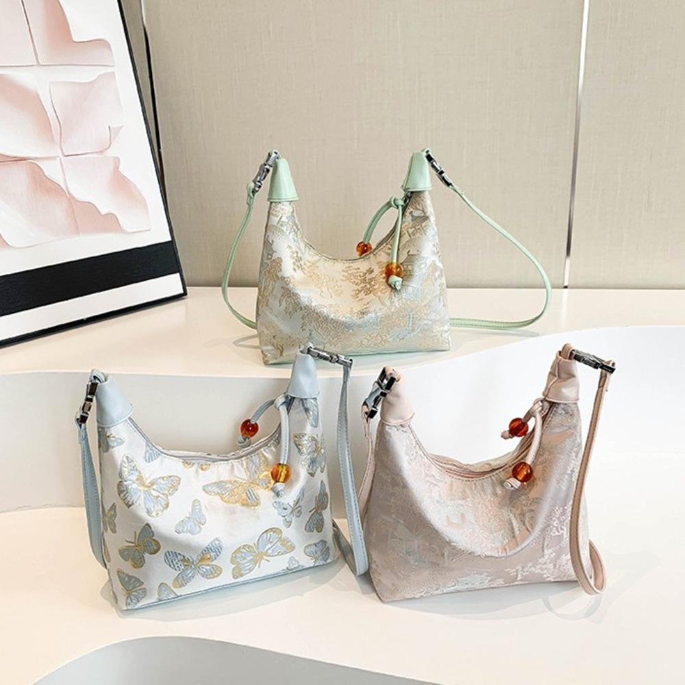 

Large Capacity Embroidery Banquet Bag Chinese Style Women s Shoulder Bag Retro Hanfu Handbag Party синій