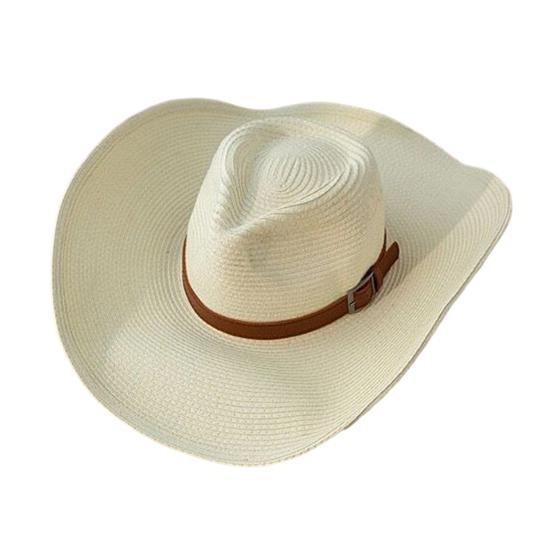 

Adult Cowboy Hat for Men Women Western Party Straw Cowgirl Hat Classic Roll Up Fedora Hat with Buckle Belt