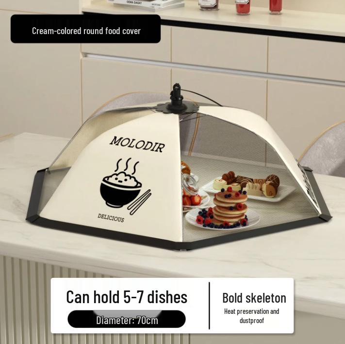 Foldable Fly-Proof Mesh Food Cover for Leftovers